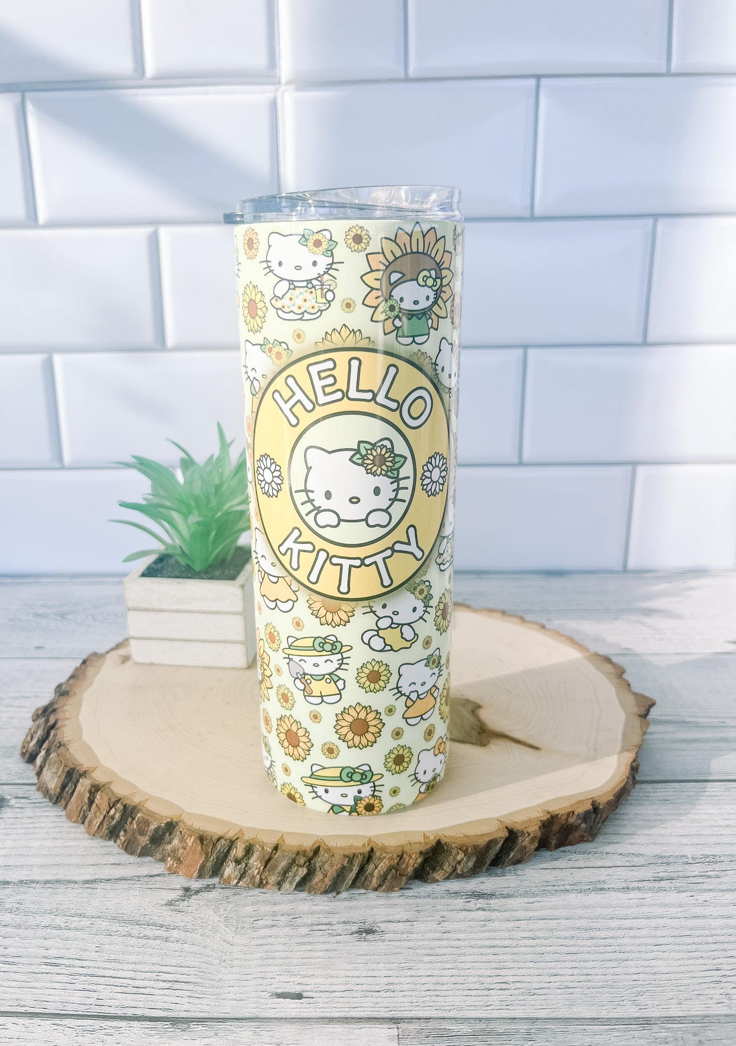 HK Kitty Sunflower 20oz Tumbler