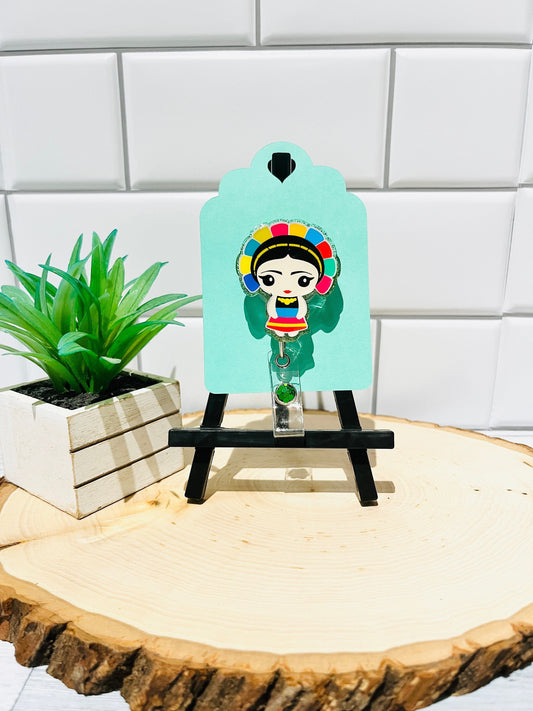 Mexican Doll Badge Reel