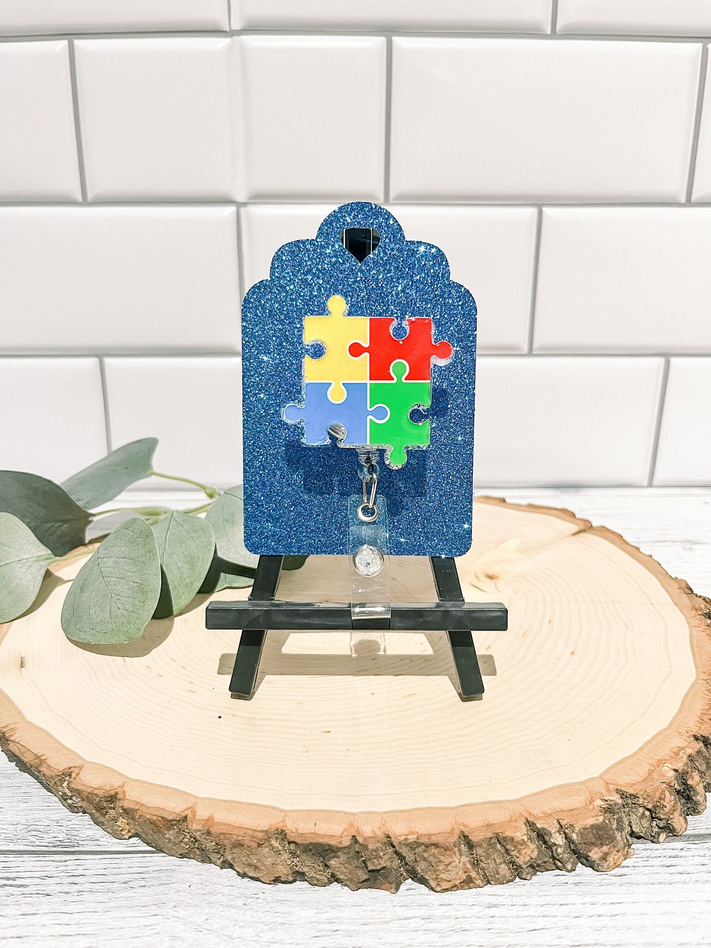 Autism Awareness Badge Reel ID Holder