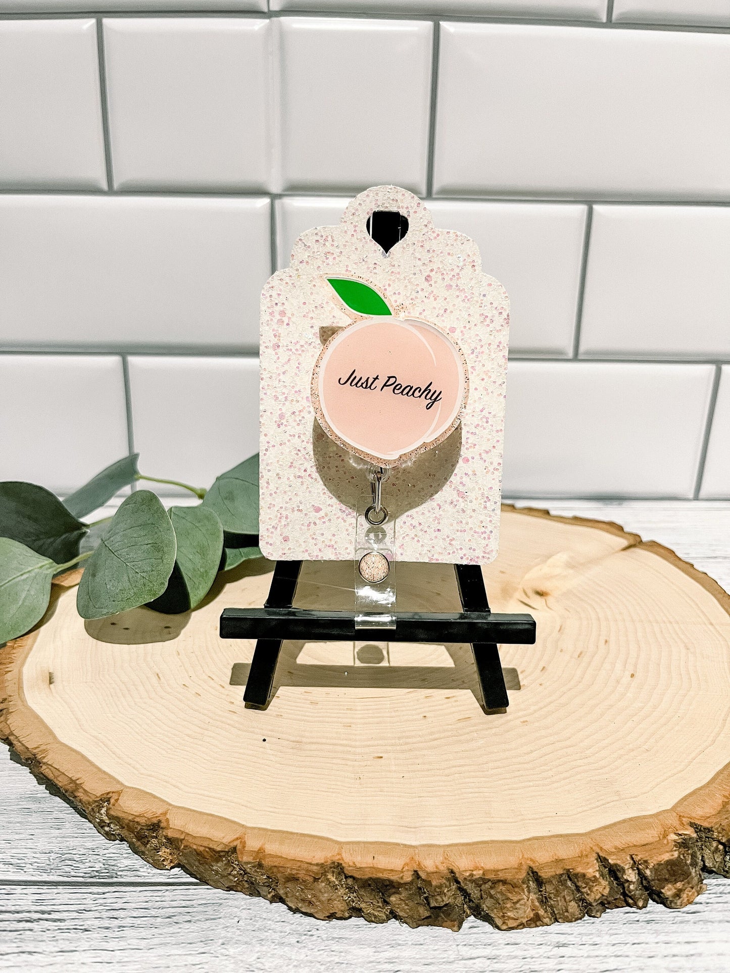 Just Peachy Badge Reel ID Holder