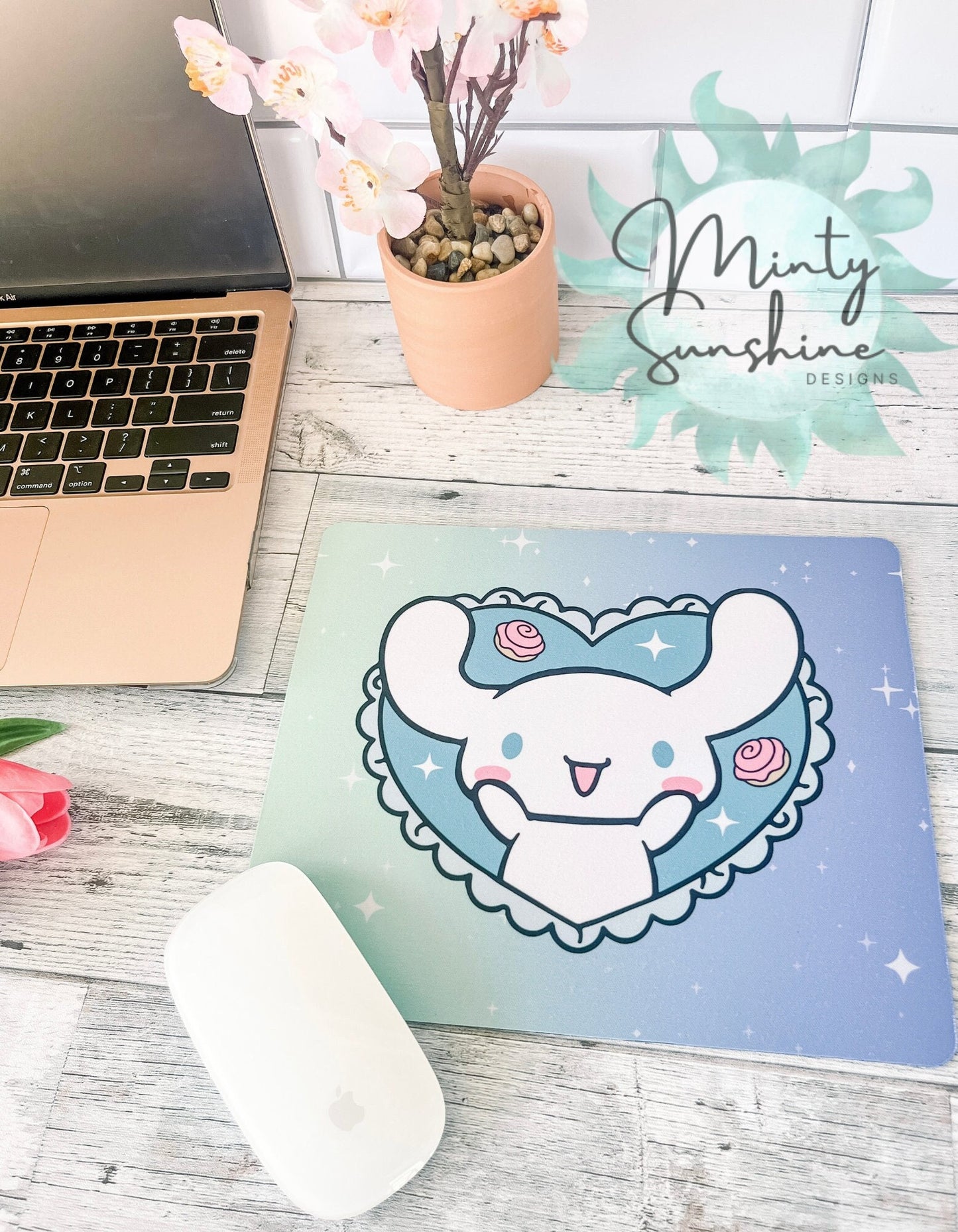 Blue Kawaii Mousepad