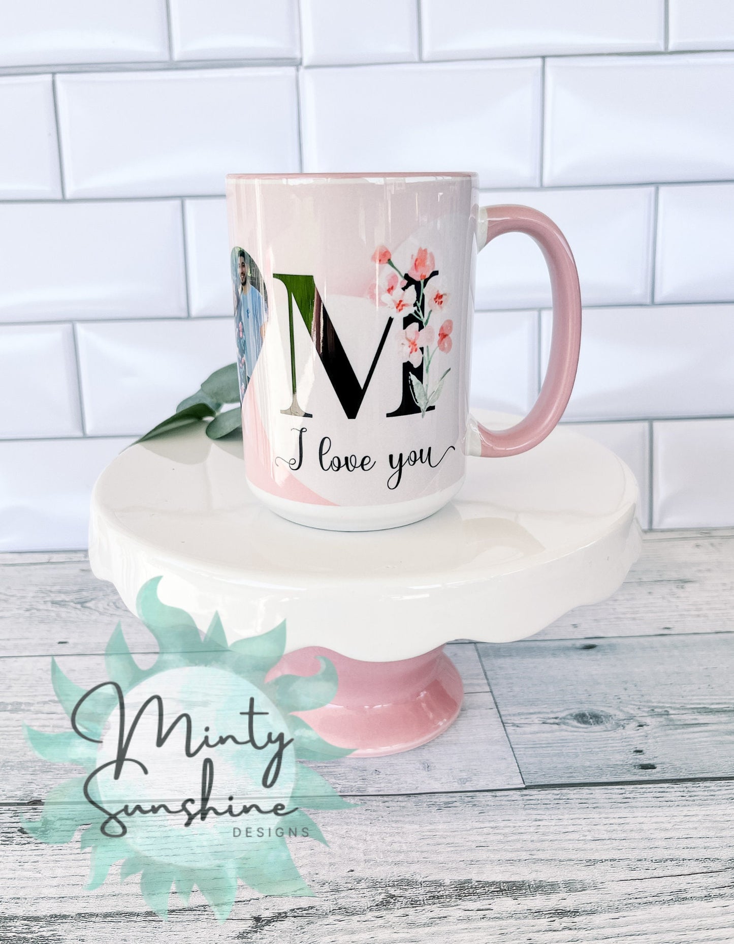 15 oz Mother’s Day Photo Two-Toned Pink Ceramic Mug