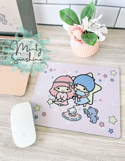 Kawaii Twins Mousepad